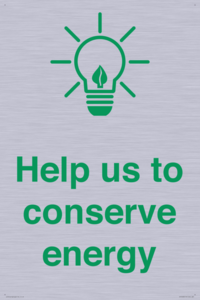 Help us to conserve energy 